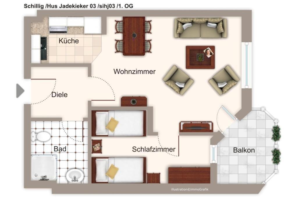 Hus Jadekieker Hus Jadekieker 03 Lejlighed Schillig Eksteriør billede
